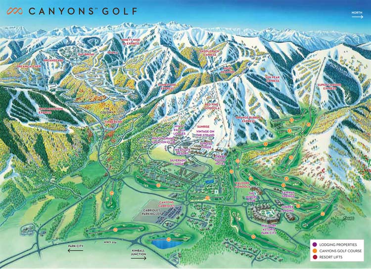 Canyons Golf Course Map
