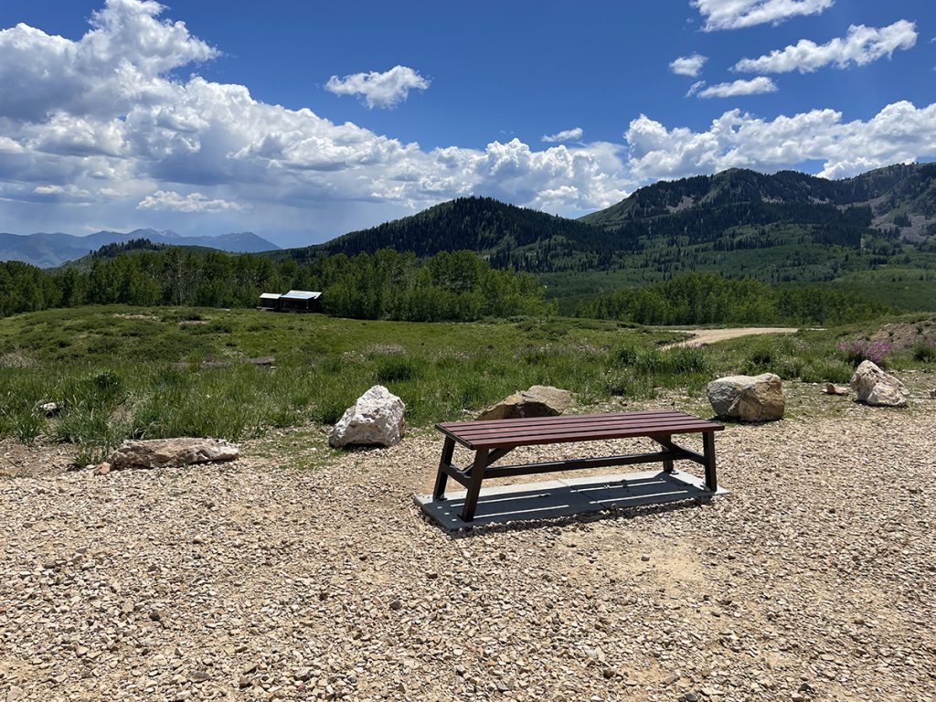 Bonanza Flat Trailhead Bench