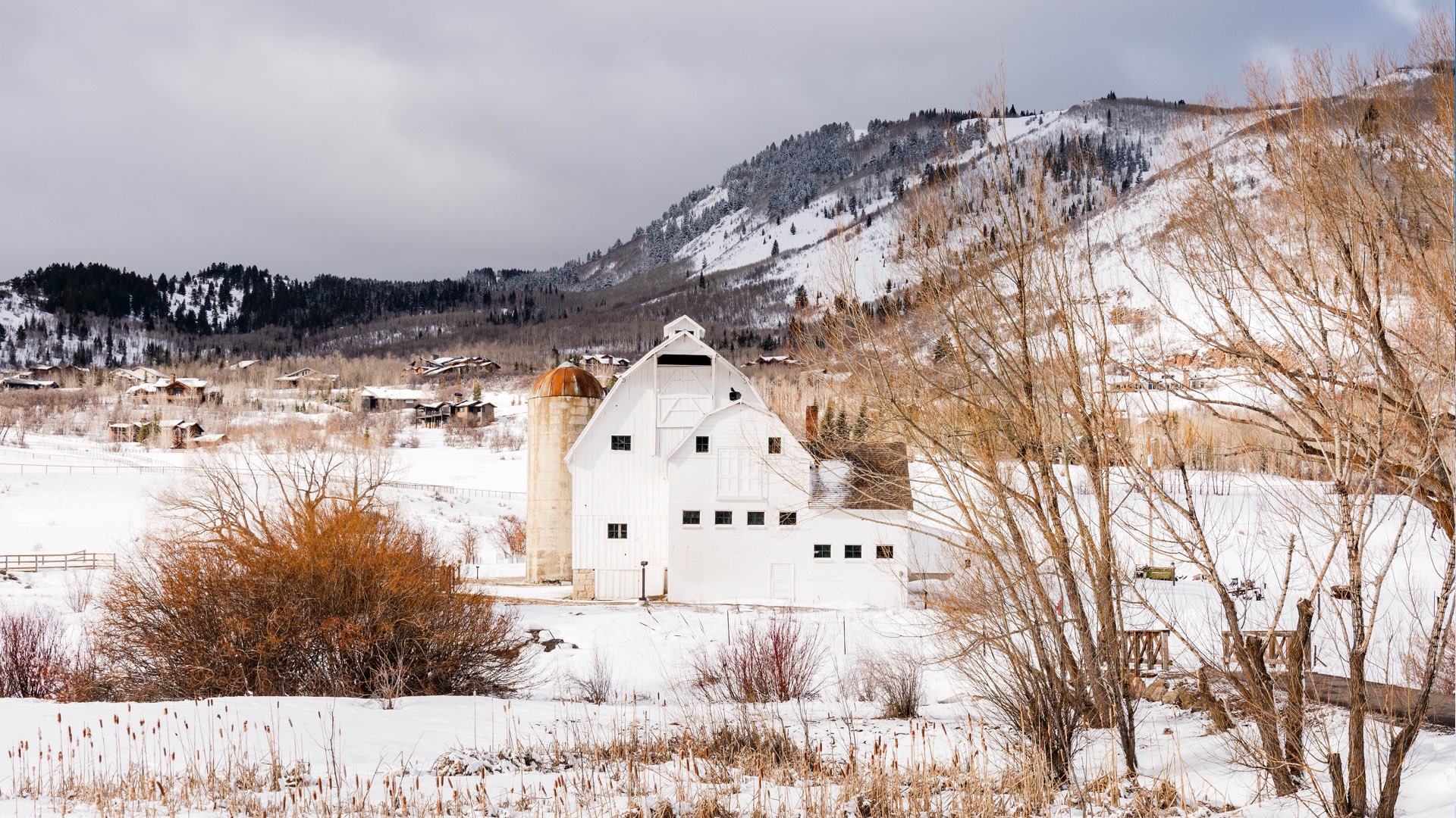 White Barn in the winter, Park City